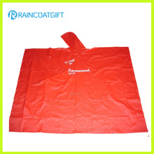 Poncho feito sob encomenda da chuva do PVC do tipo do logotipo para a promoção